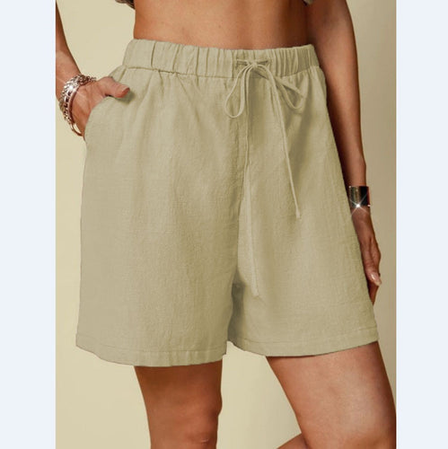 Damen lockere Shorts mit elastischem Bund und praktischen Seitentaschen Drune