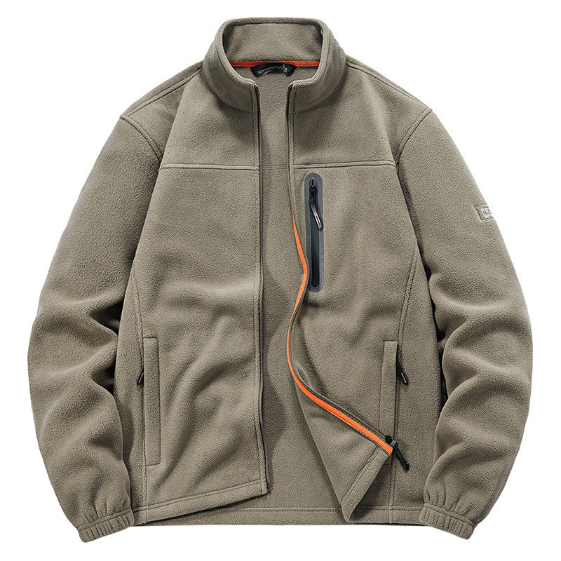 Herren Fleecejacke mit windabweisendem Microfleece, verschweißter Brustreißverschlusstasche und elastischen Bündchen Drune