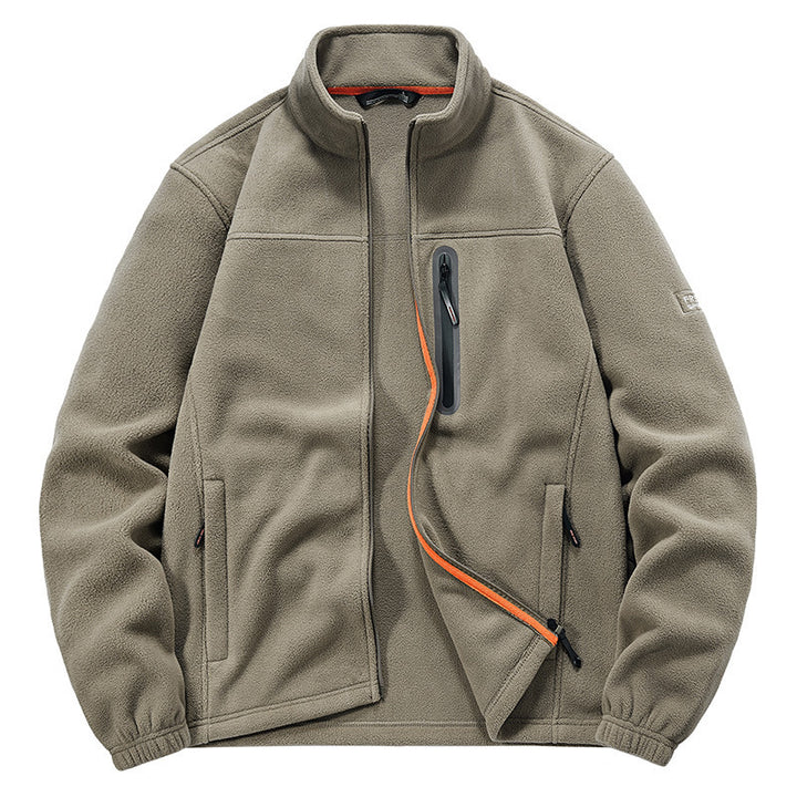 Herren Fleecejacke mit windabweisendem Microfleece, verschweißter Brustreißverschlusstasche und elastischen Bündchen Drune