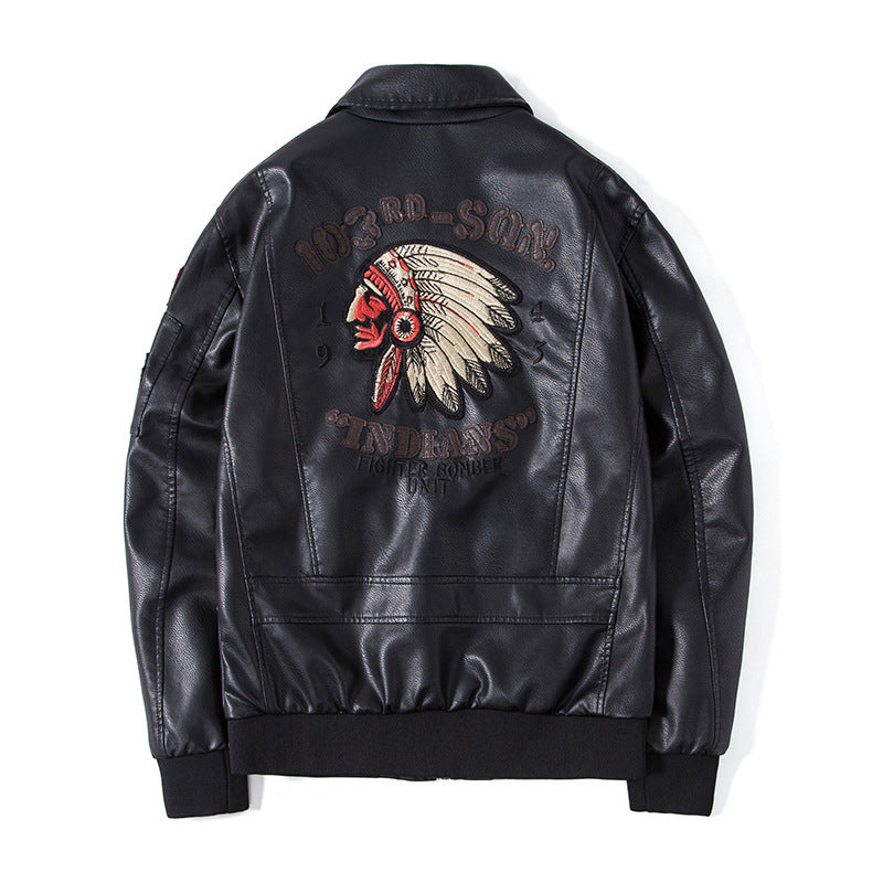 Herren Modische Bomberjacke mit bestickten Details Drune
