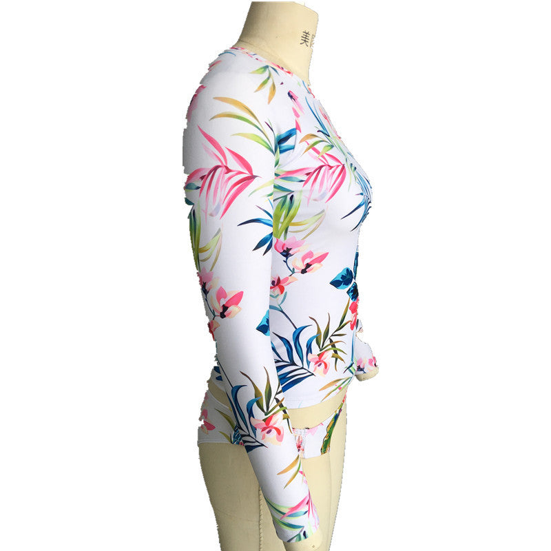 Damen Longsleeve Badeset mit floralen Mustern und UV-Schutz Drune