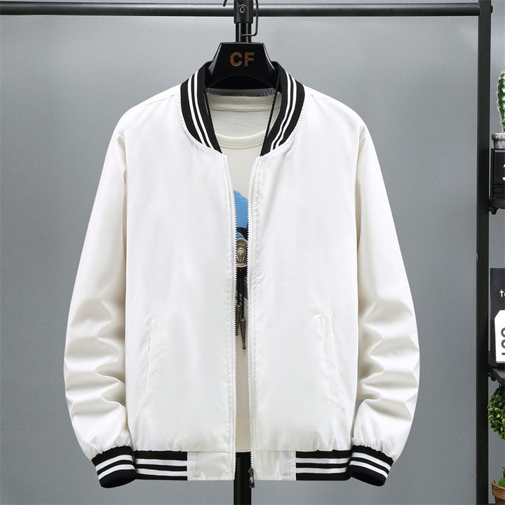 Herren Modische Bomberjacke mit Kontraststreifen Drune