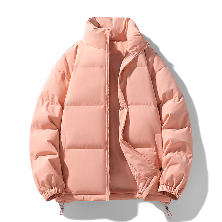 Herren Gepolsterte Pufferjacke mit hohem Stehkragen, winddichter Außenlage und verstellbarem Kordelzugsaum Drune