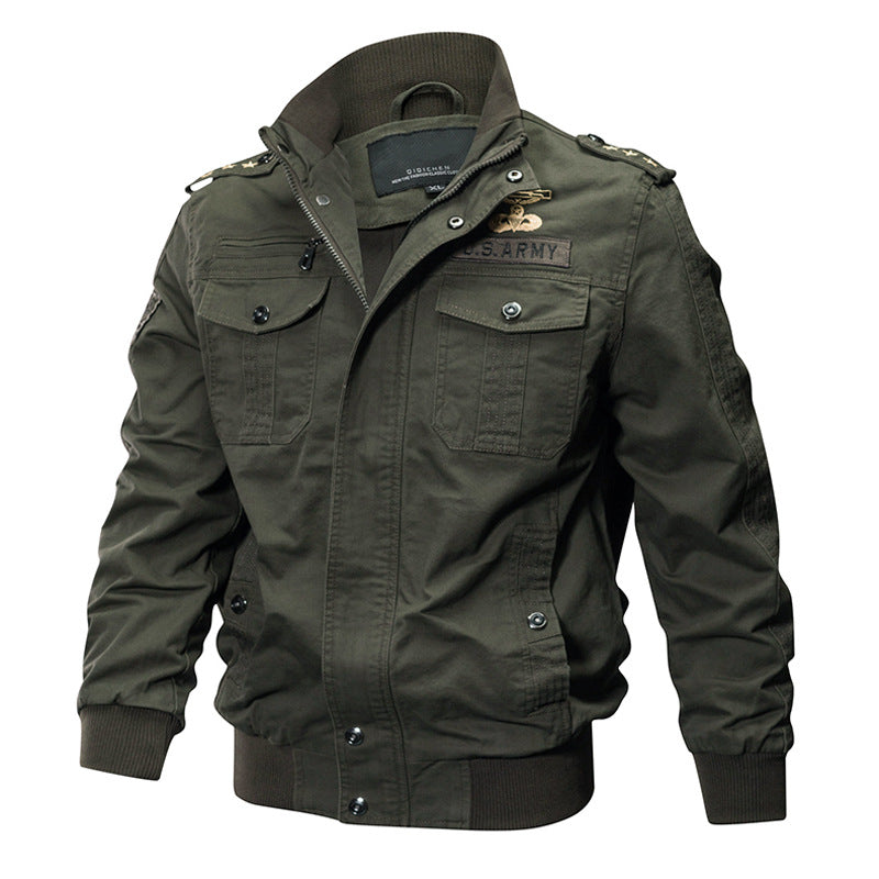 Herren Militärjacke mit praktischen Taschen Drune