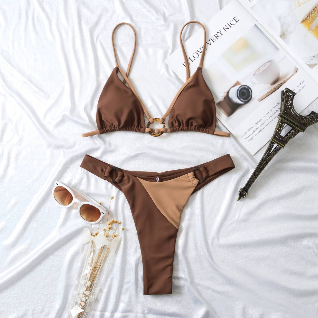 Damen Triangel-Bikini mit modischem Ringdetail Drune
