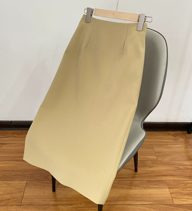 Damen Eleganter Bleistiftrock mit hohem Bund und figurbetontem Schnitt Drune