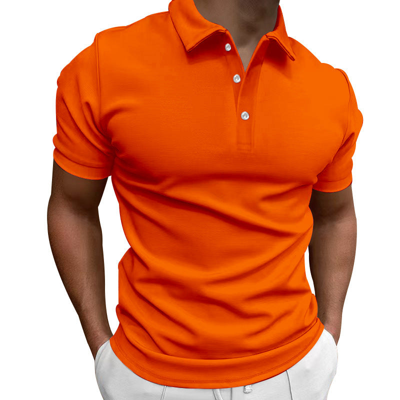 Herren nan schlank geschnittenes Stretch-Poloshirt mit Kentkragen und elastischem Saum Drune