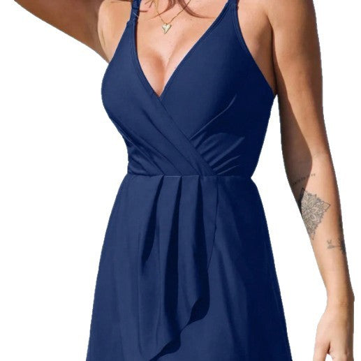 Damen Eleganter Wickelbadeanzug Drune