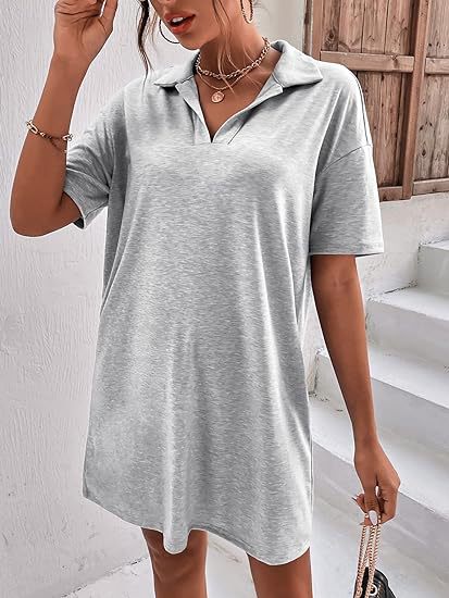 Damen Polo-Shirt Kleid Drune