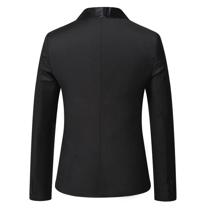 Herren eleganter Smoking-Blazer mit satinierter Reversbesatz Drune