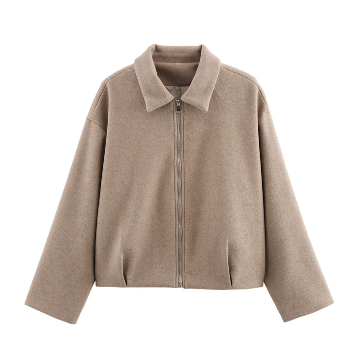 Damen sportliche Jacke mit hohem Kragen und Reißverschluss Drune