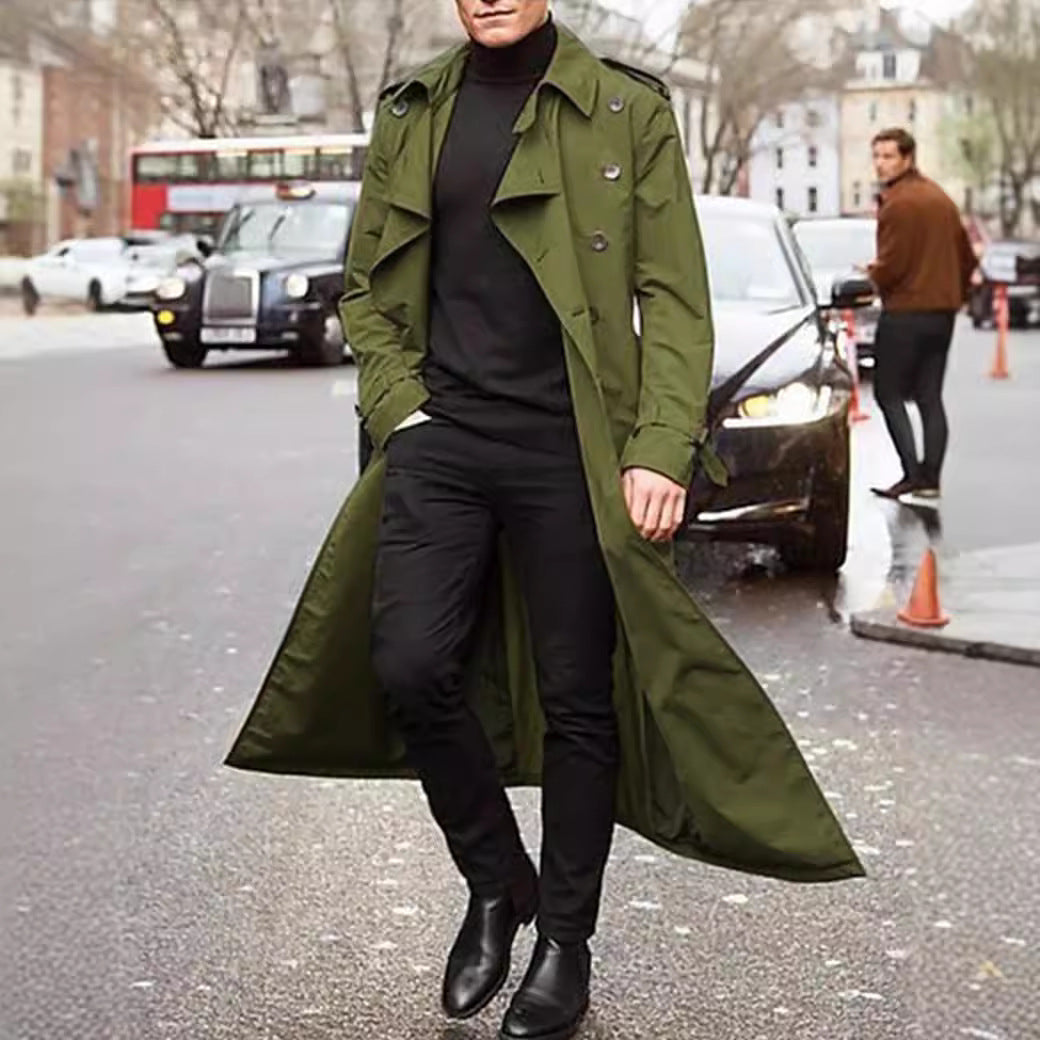 Herren klassischer Trenchcoat Drune