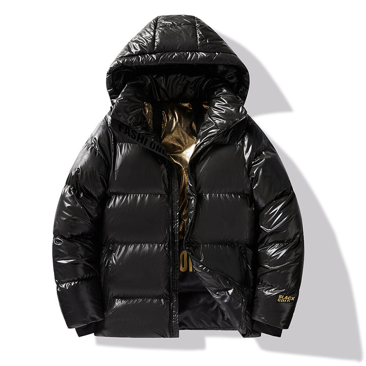 Herren Wattierte Kapuzen‑Steppjacke mit Thermofutter und wasserabweisender Oberfläche Drune