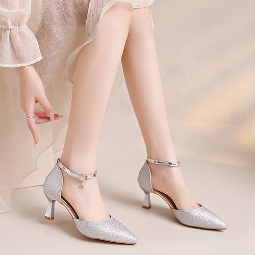 Damen elegante Pumps mit Glitzer-Details Drune