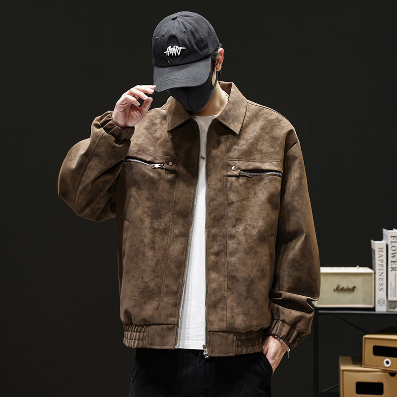 Herren Modische Suede-Jacke