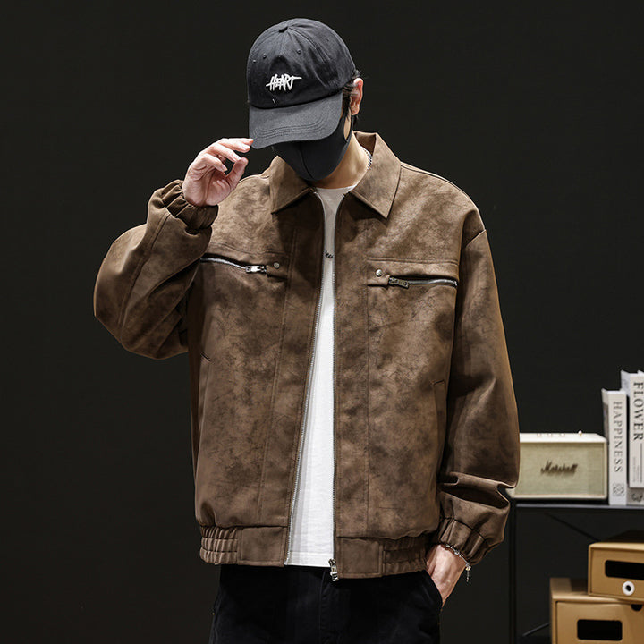 Herren Modische Suede-Jacke