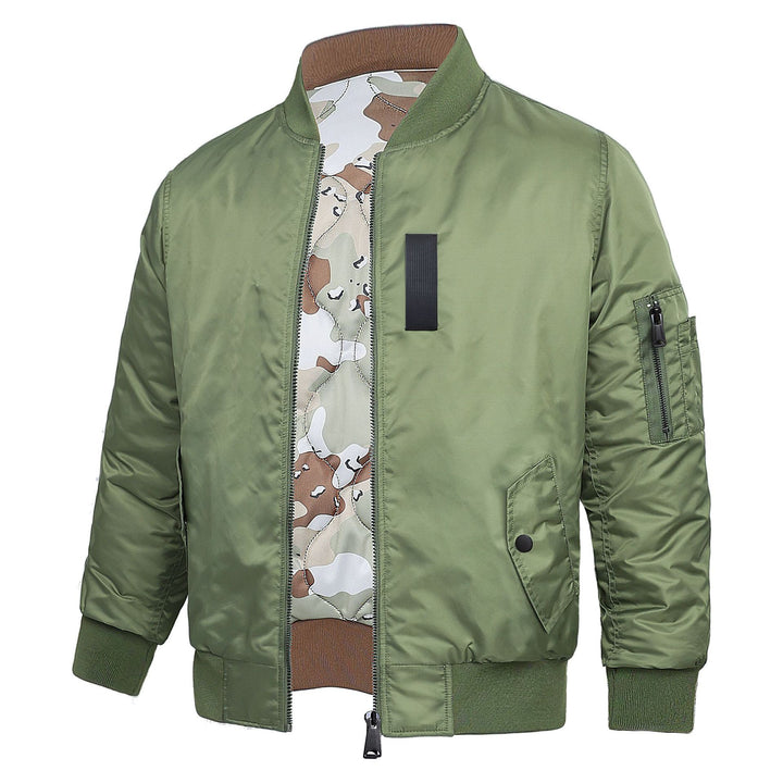Herren  Classic Pilot Bomberjacke mit Utility-Ärmeltasche und gestepptem Futter Drune