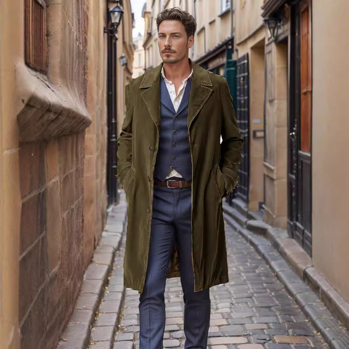 Herren eleganter und stilvoller Wollmantel Drune