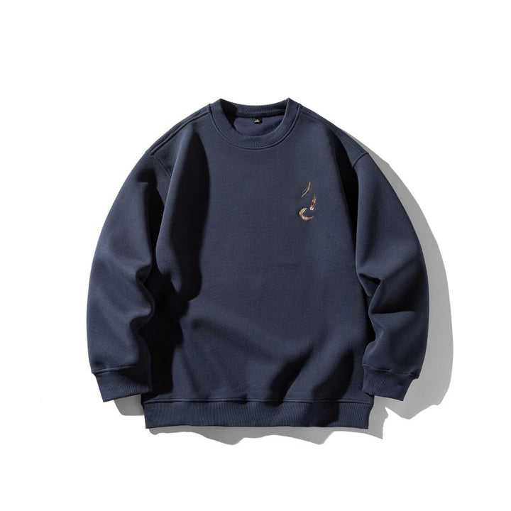 Unisex Oversize-Sweatshirt mit dezenter Koi-Stickerei Drune