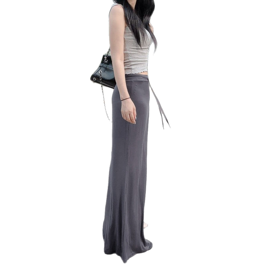 Damen nan Maxirock aus weichem Jersey mit Bindebund, hoher Taille und seitlichen Schlitzen Drune