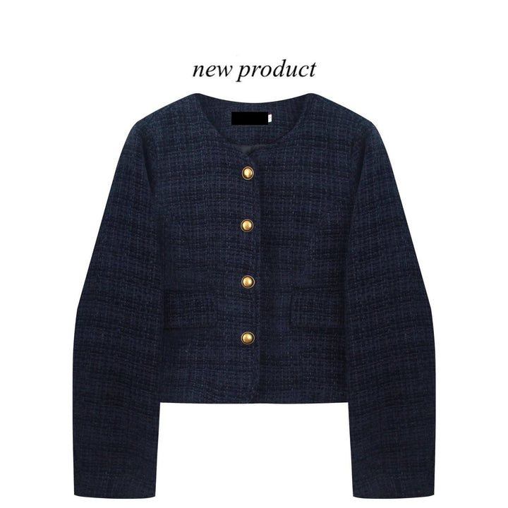 Damen cropped Blazer mit goldenen Knöpfen Drune