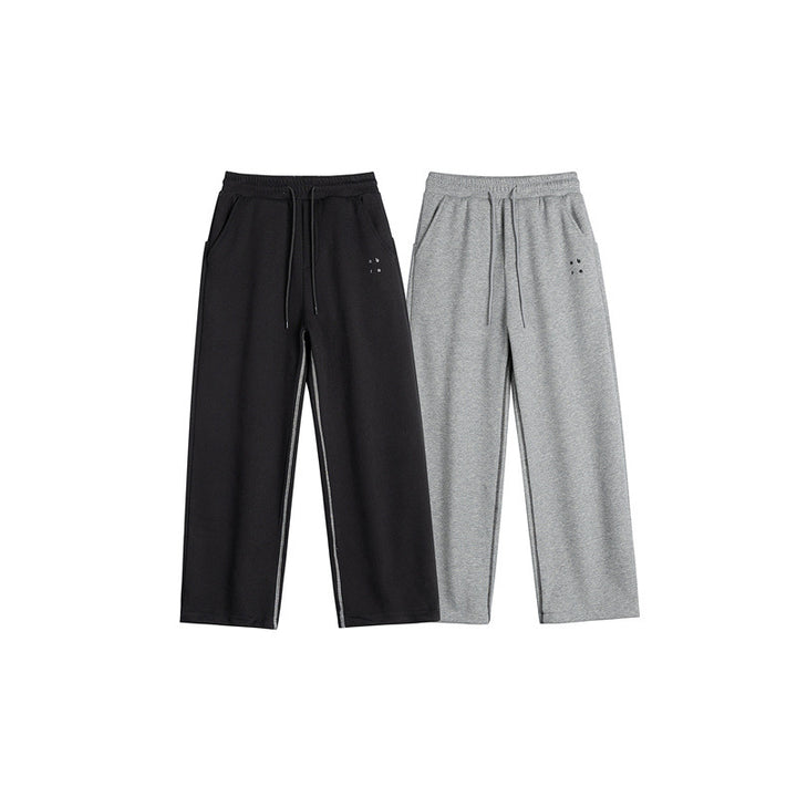 Damen Sweathose mit weitem Bein, elastischem Bund und Tunnelzug Drune
