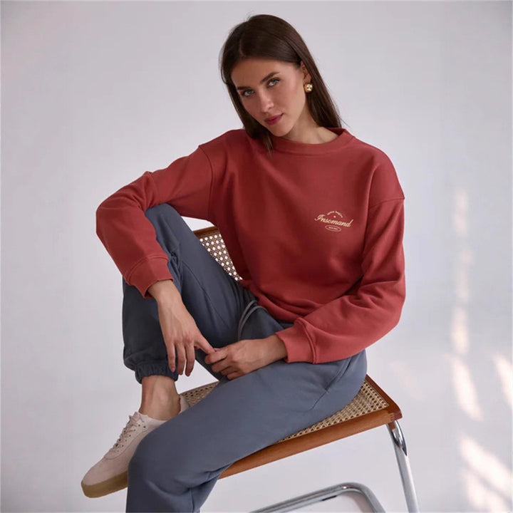 Damen lässiges Sweatshirt und Jogginghose Set Drune