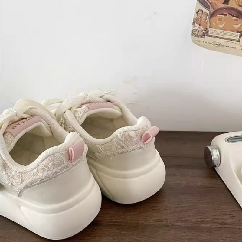 Damen Sportliche Sneaker mit floralem Design und bequemer Sohle Drune