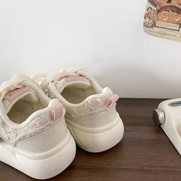 Damen Sportliche Sneaker mit floralem Design und bequemer Sohle Drune