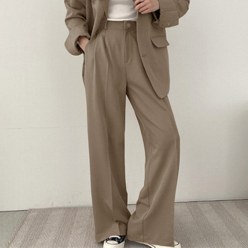 Damen Elegante und hoch taillierte Stoffhose Drune