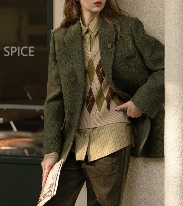 Damen Eleganter und moderner Wollblazer Drune