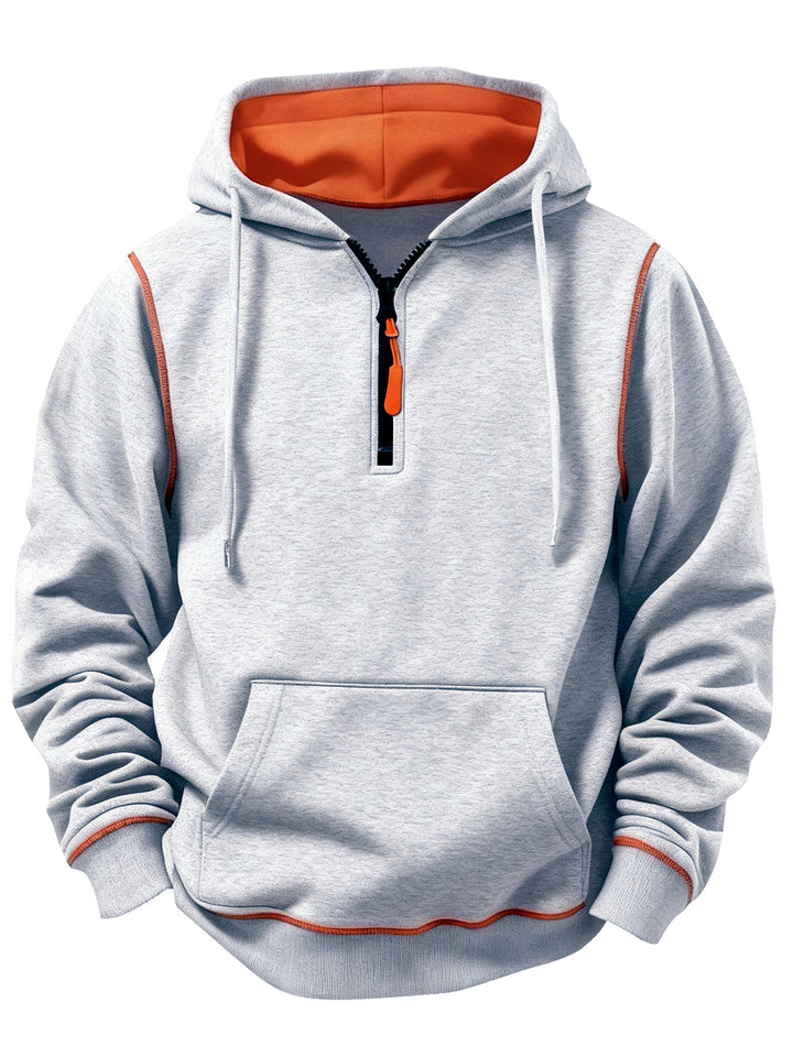 Herren Sportliche Kapuzenjacke mit Reißverschluss Drune