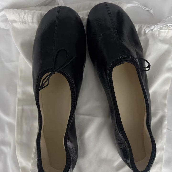Damen Ballerinas mit Elegantem Knoten-Detail und Flexibler Sohle Drune