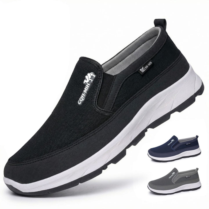 Herren nan gepolsterter Slip-On Komfort-Sneaker mit elastischem Einstieg, stoßdämpfender EVA-Plateausohle und herausnehmbarem Komfortfußbett Drune