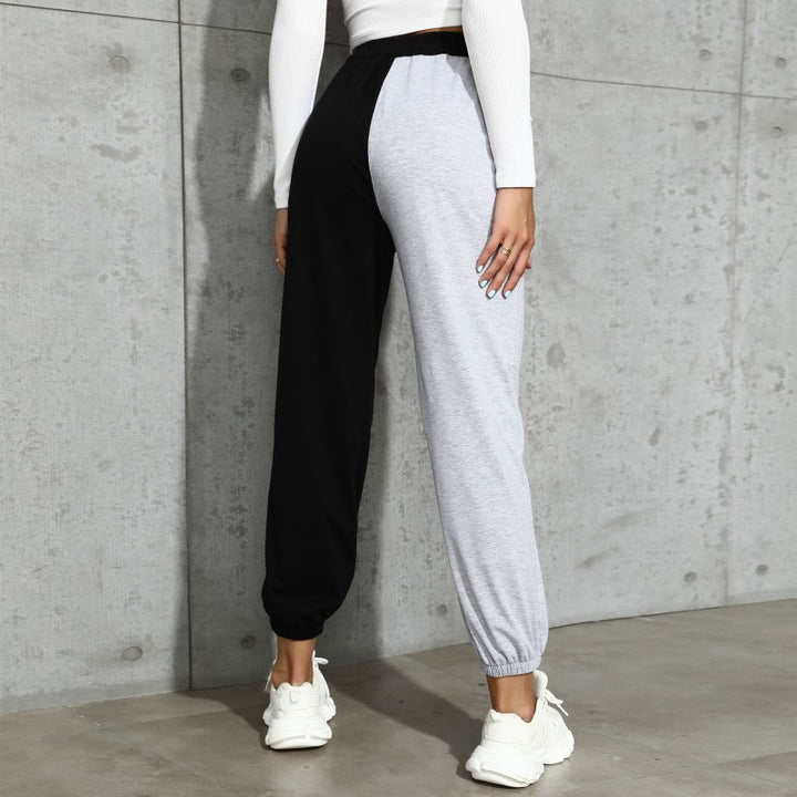 Damen Lässige Trackpant mit hohem Gummibund, Tunnelzug, Seitentaschen und elastischen Bündchen Drune