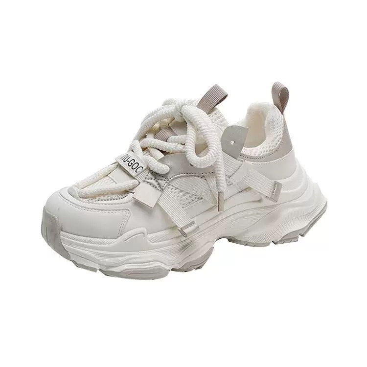 Damen Sportlich-luxuriöse Multi‑Layer City‑Sneaker mit robuster Plateau‑Sohle und verstellbarem Schnallenriemen Drune