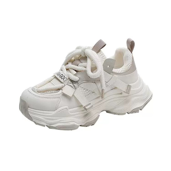 Damen Sportlich-luxuriöse Multi‑Layer City‑Sneaker mit robuster Plateau‑Sohle und verstellbarem Schnallenriemen Drune