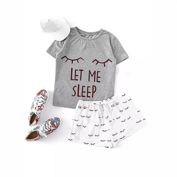 Damen Pyjama-Set mit humorvollem Print und bequemer Passform Drune