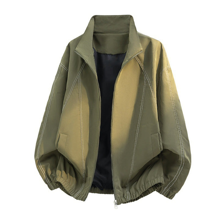 Damen Freizeitjacke mit hohem Kragen und Gummizug Drune