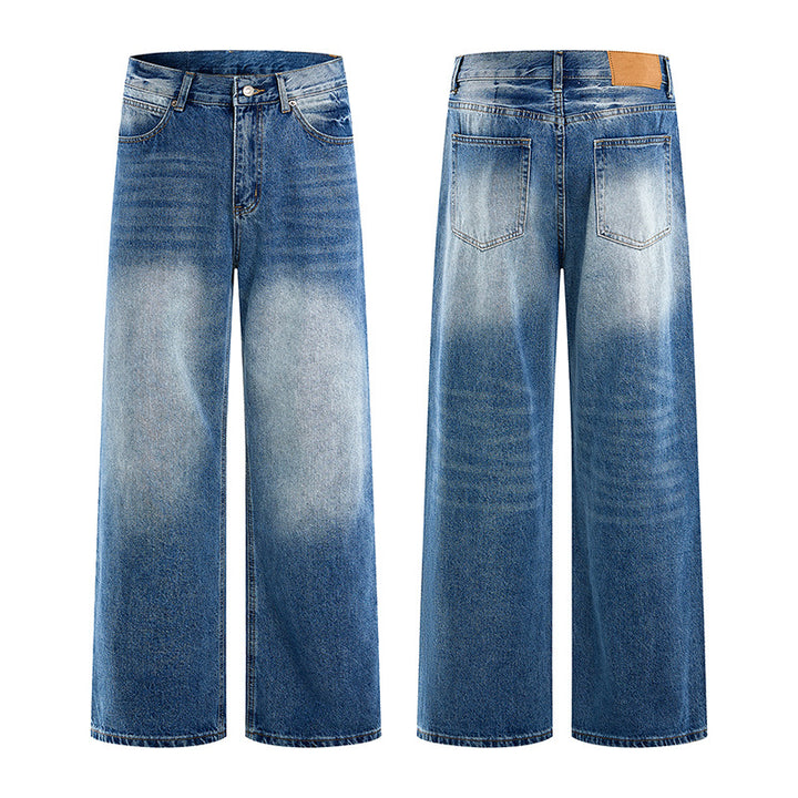 Damen Jeans mit hohem Bund und weitem Bein im Vintage-Look Drune