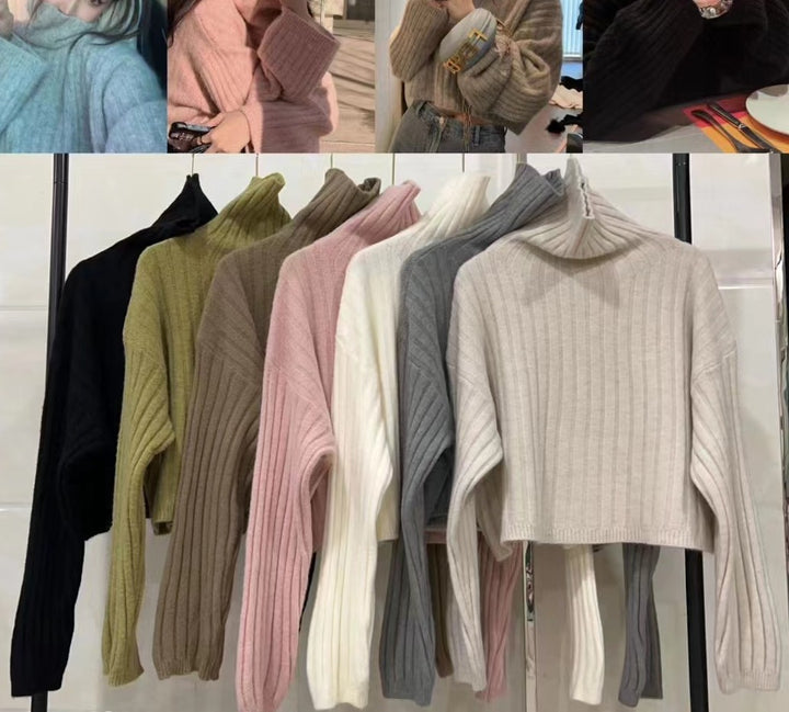 Damen Kuscheliger Rollkragenpullover mit strukturiertem Strickmuster Drune