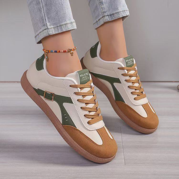 Damen Retro-inspirierte Schnür-Sneaker mit gepolstertem Komfortfußbett Drune