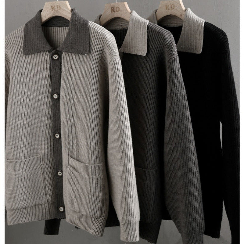 Damen entspannte Strickjacke mit innovativem Schnitt und praktischen Taschen Drune