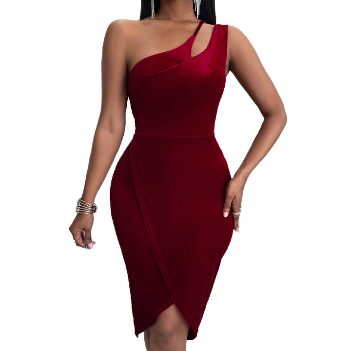 Damen Wickelkleid mit asymmetrischem Schnitt und elegantem Wasserfallausschnitt Drune