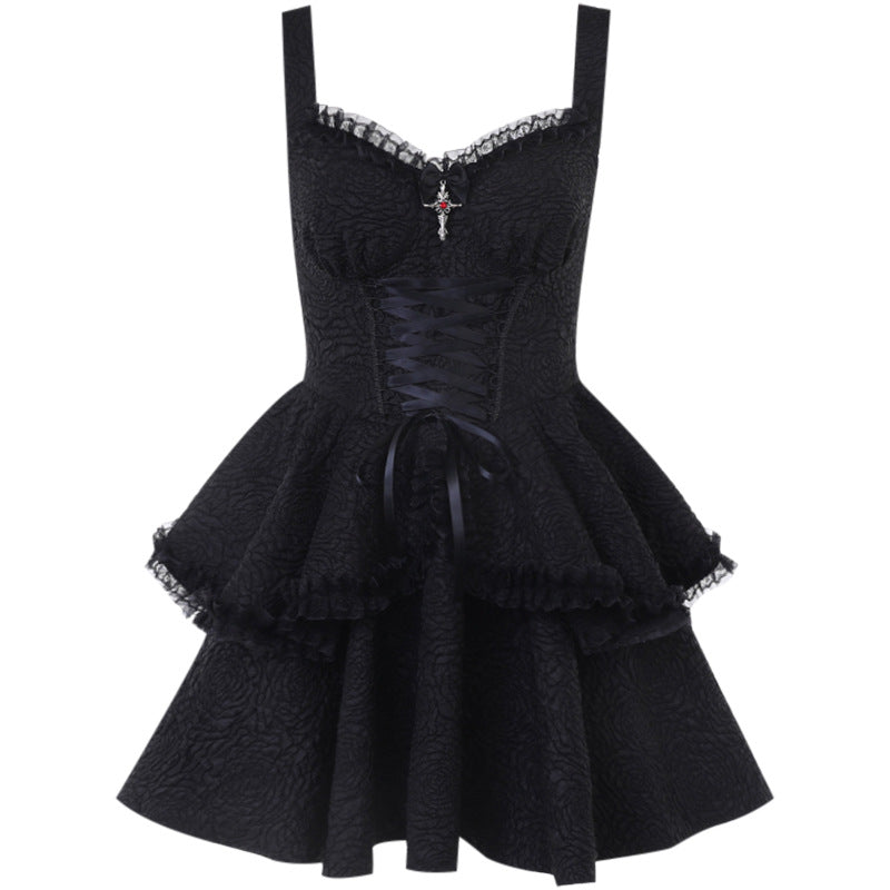 Damen Neckholder Minikleid mit Rüschendetails und elegantem Design Drune