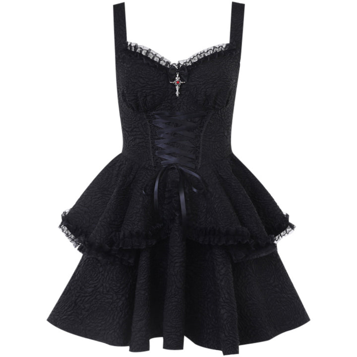 Damen Neckholder Minikleid mit Rüschendetails und elegantem Design Drune