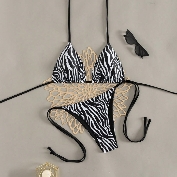 Damen Triangel-Bikini in auffälligem Tiermuster Drune