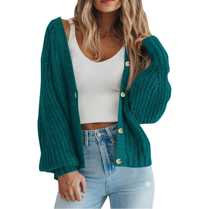 Damen Grobstrick-Cardigan mit Knopfdetails und weitem Schnitt Drune