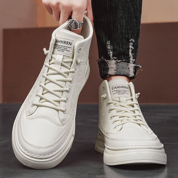 Damen Modische High-Top Sneakers mit atmungsaktiver Oberflächenstruktur Drune