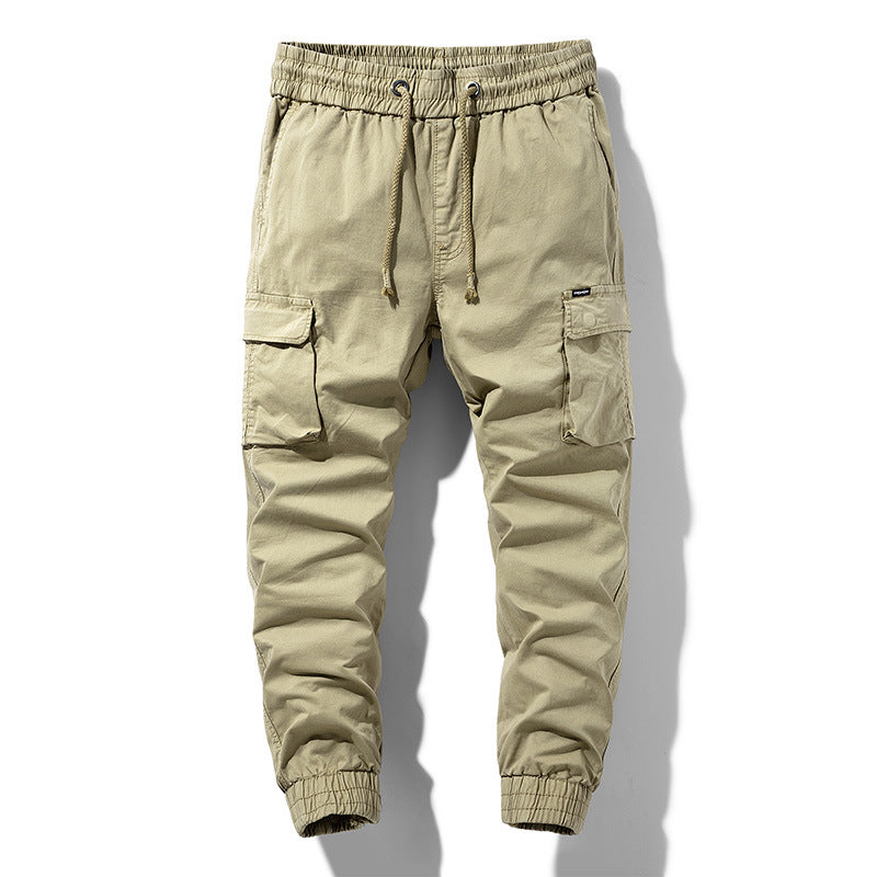 Herren Funktionale Cargo-Joggerhose mit elastischem Komfortbund, großzügigen Klapp-Utility-Taschen und gerippten Knöcheln Drune